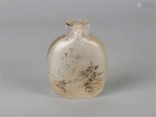 Chinese inside painted glass snuff bottle.