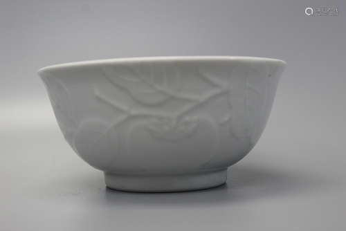 Chinese white glaze ceramic bowl.