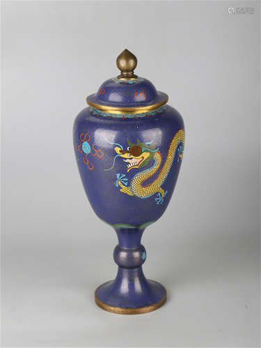 Chinese cloisonne vase.