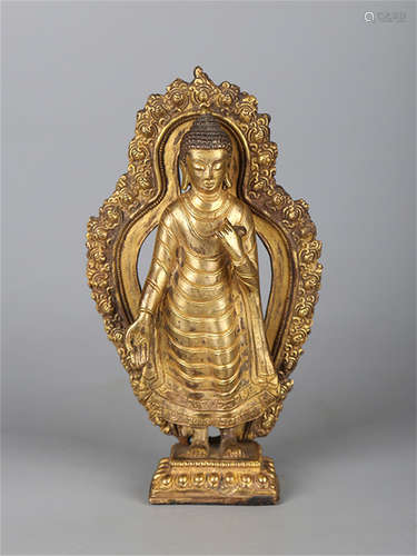 Chinese gilt bronze Buddha.