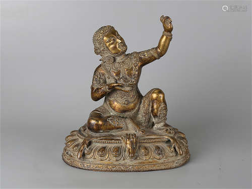 Tibetan bronze figure.