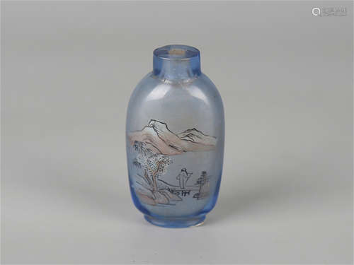 Chinese inside painted glass snuff bottle.