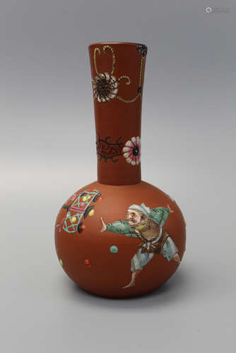 Japanese pottery vase.