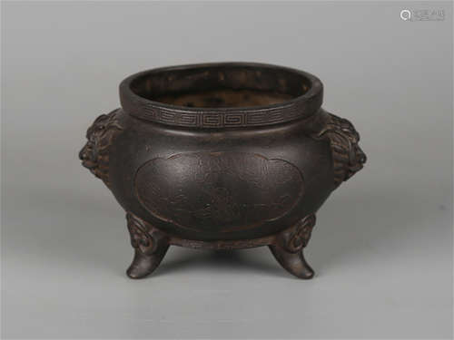 Chinese bronze incense burner.