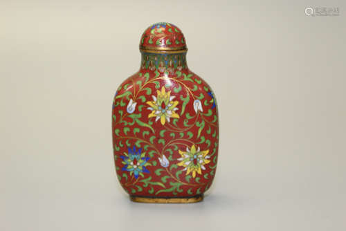 Chinese cloisonne snuff bottle.