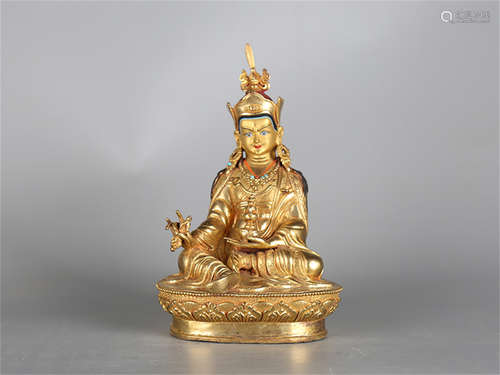 Chinese gilt bronze Buddha.