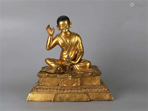 Chinese gilt bronze Buddha.