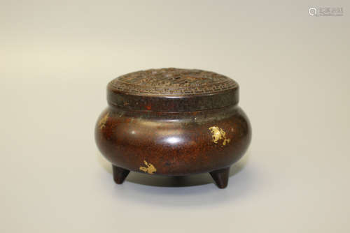 Chinese bronze incense burner, Xuande mark.