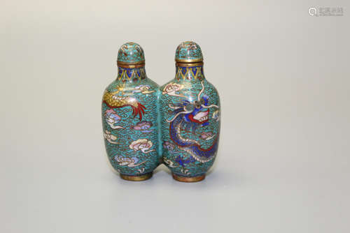 Chinese cloisonne snuff bottle.