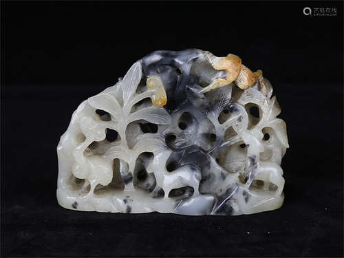 Chinese carved jade boulder.