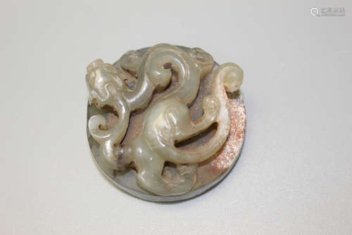 Chinese carved jade seal.