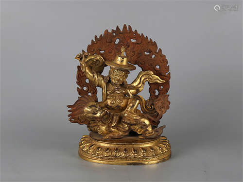 Tibetan gilt bronze Buddha.