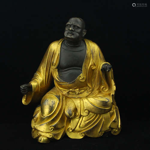 Chinese gilt bronze Buddha.