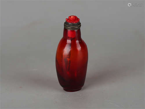 Chinese Peking glass snuff bottle.