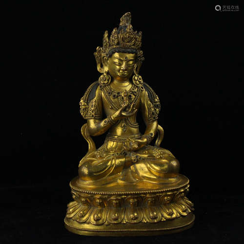 Chinese gilt bronze Buddha.