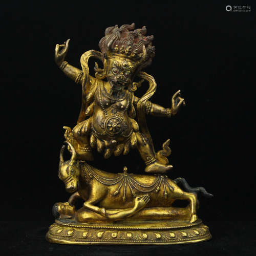 Chinese gilt bronze Buddha.