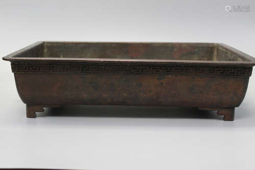 Japanese bronze incense burner, marked.