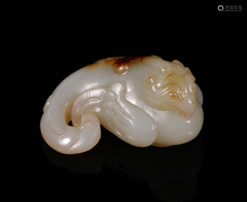 A Han Hetian Jade Carved Bird