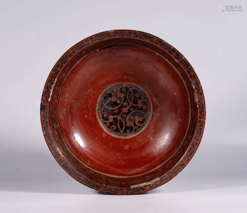 A Han Painted Red Lacquer Bowl