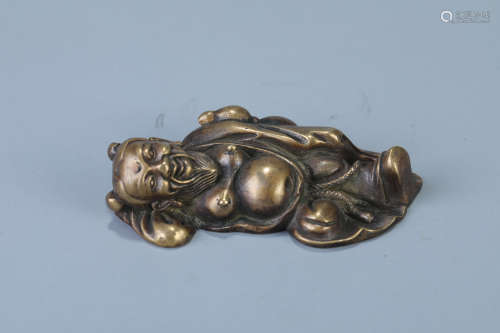 Qing Bronze 'Li Tieguai Immortal' Paper Weight