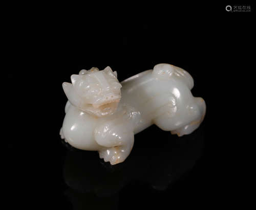 Han Hetian Jade Carved Supernal Animal