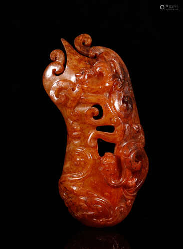 Han Jade 'Dragon And Phoenix' Pendant