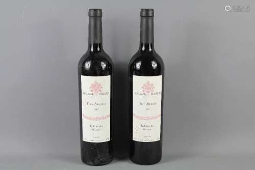 Two Bottles of Argentinian Wine Achaval Ferrer Finca Altamira 2007 vintage