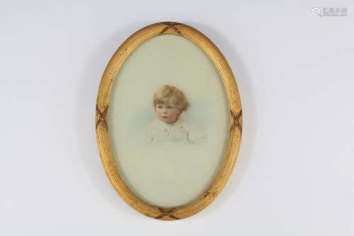 A Charming Portrait Miniature of a Toddler