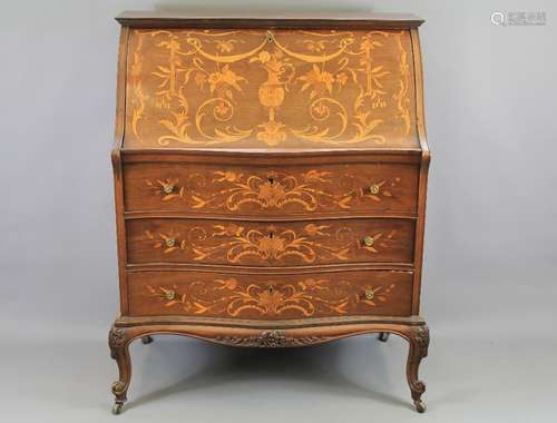 An Irish Inlaid Writing Desk