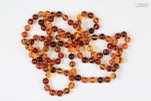 An Amber Bead Necklace