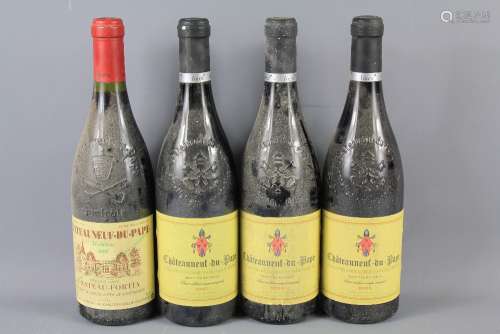 Four Bottles of Chateau Fortia Chateauneuf Du Pape