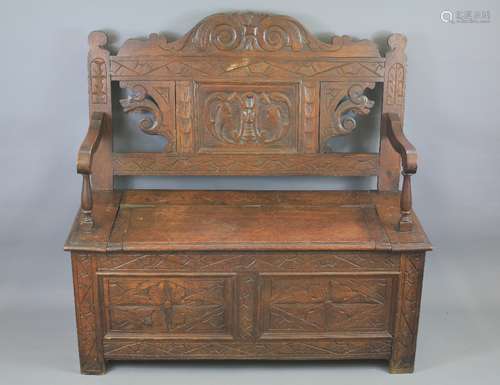 Antique Oak Settle