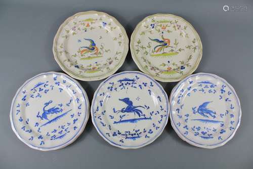 Italian Majolica Olive Plates