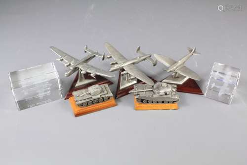 A Small Quantity of Glass Aviation Paperweights