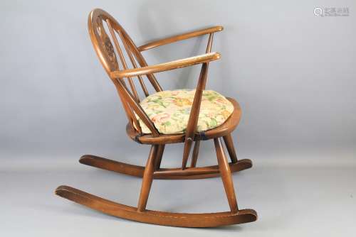 Miniature Ercol Light Oak Rocking Chair