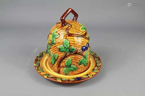 Minton-style Porcelain Beehive Honey Pot