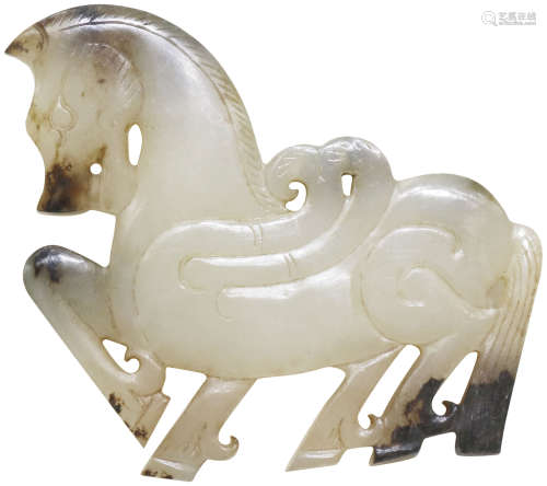 漢代 Han Dynasty (206BC-235AD)  玉馬形片