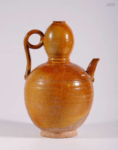 Liao Yellow-Glazed Gourd Vase