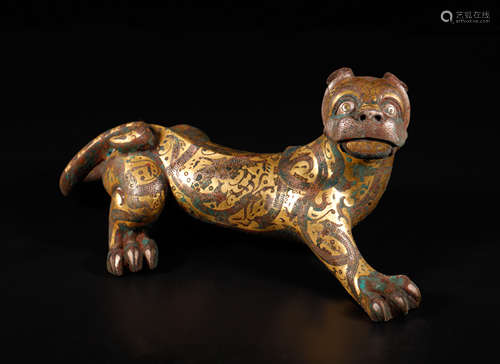 Warring States Gold And Silver Inlaid Tiger