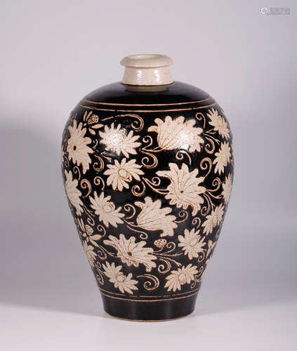 Song Cizhou Sgraffiato ‘Prunus' Vase