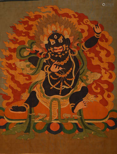 Qing kesi Figure of Vajrapani