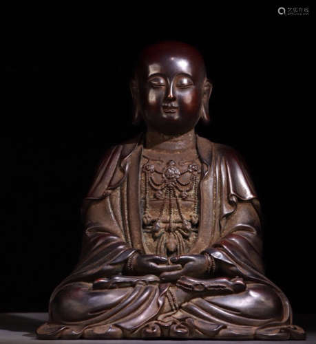A BRONZE CASTED TIBETAN BUDDHA