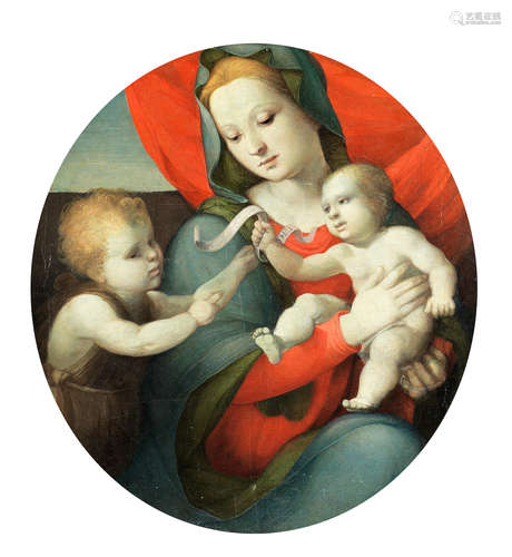 The Madonna and Child with the Infant Saint John the Baptist Sienese School16th Century