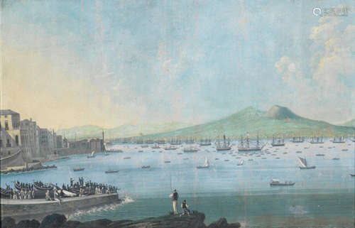 The return of the fleet from Algeria to the Bay of Naples  After Jacob Philippe Hackertcirca 1800