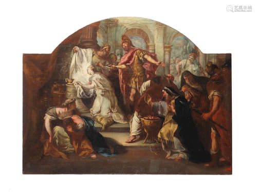 The Sacrifice of Polyxenia; and Esther before Ahasuerus  (2) Circle of Giambattista Pittoni(Venice 1687-1776)