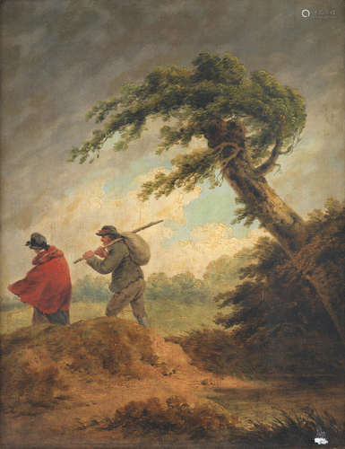 Travellers on a country path George Morland(London 1763-1804)