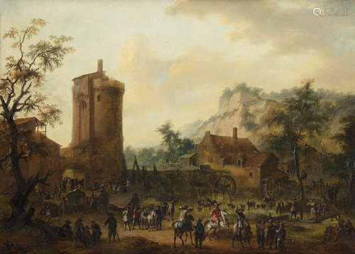 A busy village scene Franz de Paula Ferg(Vienna 1689-1740 London)