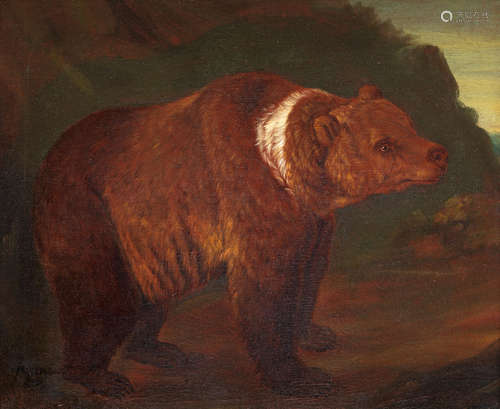 A brown bear in a landscape Johann Melchior Roos(Frankfurt-am-Main 1659-1731 Kassel(?))