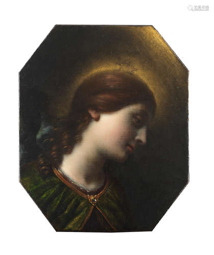 The Archangel Gabriel unframed Studio of Carlo Dolci(Florence 1616-1686)