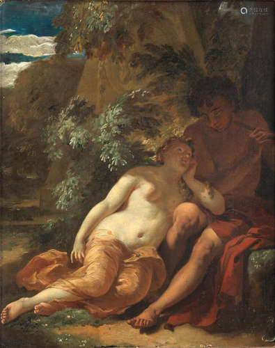 Daphnis and Chloe Circle of Nicholaas Verkolje(Delft 1673-1746 Amsterdam)